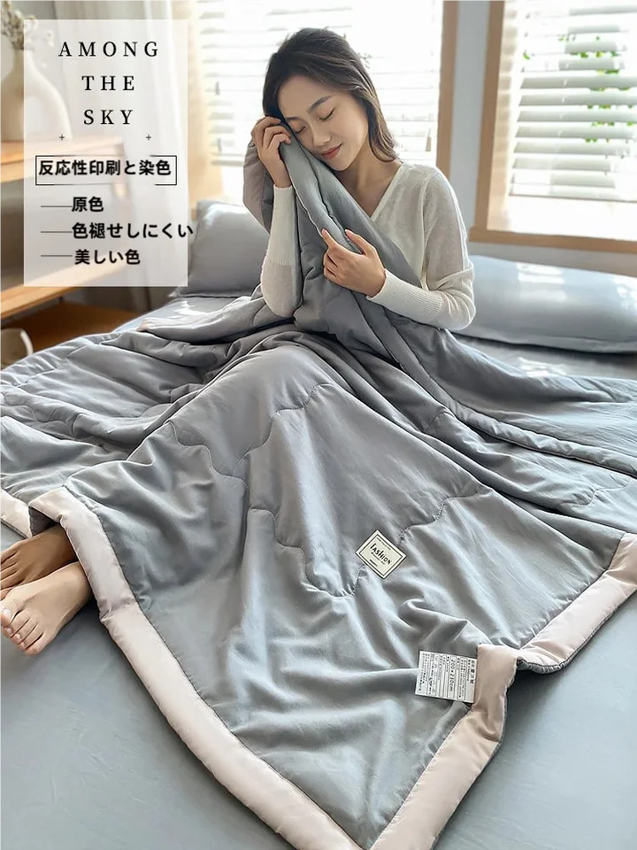 クーラー用のデュアルシーズン布団【全棉・洗濯機対応・シングルサイズ・夏用】