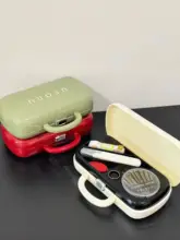 シンプルミニ針糸ボックス【二段式・持ち運び便利・家庭用・縫製工具】（セットアップ対応）