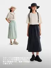 pelliot 軽やかな撥水加工のAラインロングスカート【女性用・アウトドアイベントに最適・シンプルデザイン】