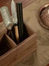 茶缶 天然木 卓上収納 茶道具セット 茶匙 茶針 茶挟 筆立て