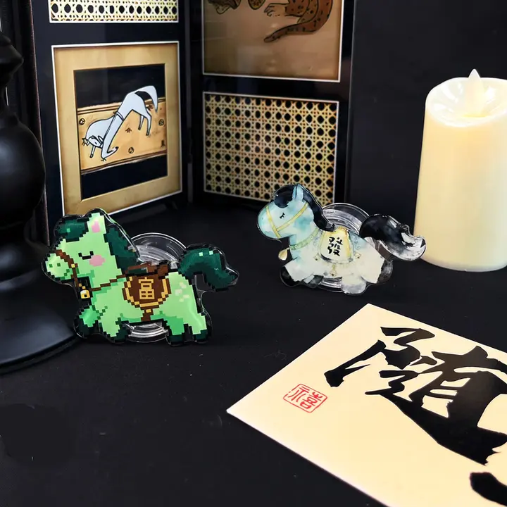 可愛い馬デザインのスマホスタンド【カートゥーン・創意アクセサリー】