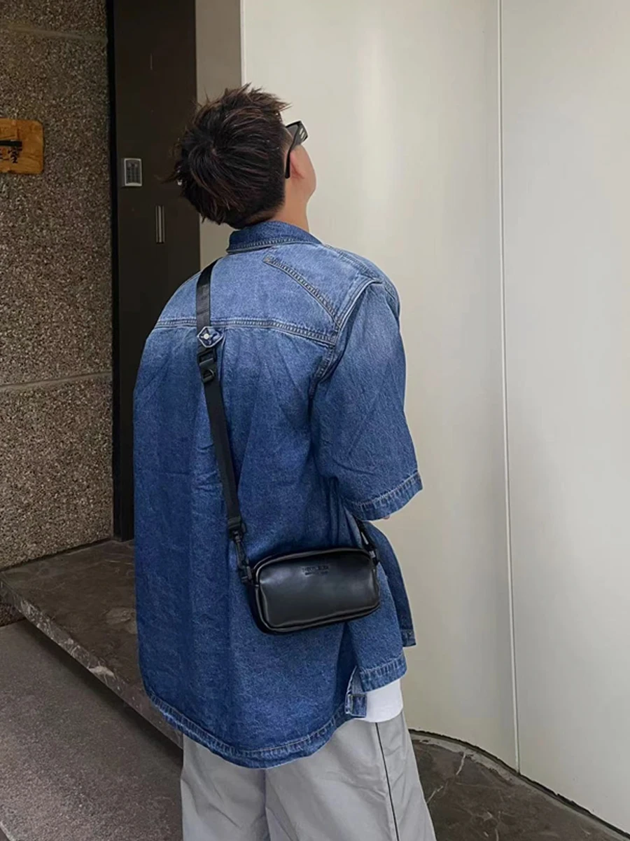 ユニセックスレトロショルダーバッグ：どんな服にも合うシンプルな日常バッグ