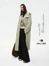 MSLAN 秋季カジュアルフード付きジャケット【レトロシンプル・スリットデザイン・微しわ素材】