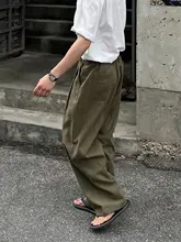 リネン製 メンズ夏用ワイドシルエットスラックス【ゆったりしたストレート・高級感】