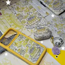ダークスタイルのイラスト付 きワイヤレスBluetoothイヤホンケース【全包タイプ・マット仕上げ・ノイズキャンセリング・AirPods対応】