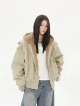 冬用パーカ【ウサギ毛フリース・男女兼用・アメリカンスタイル】