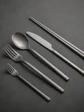 ステンレス304 ステーキ ナイフ フォーク スプーン 箸 セット 家庭用 ホテル 西洋料理 食器 ヴィンテージスタイル