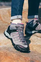 HUMTTO 高防水性のレディース冬用ハイカット登山靴【本革・防滑・保温・アウトドア用】