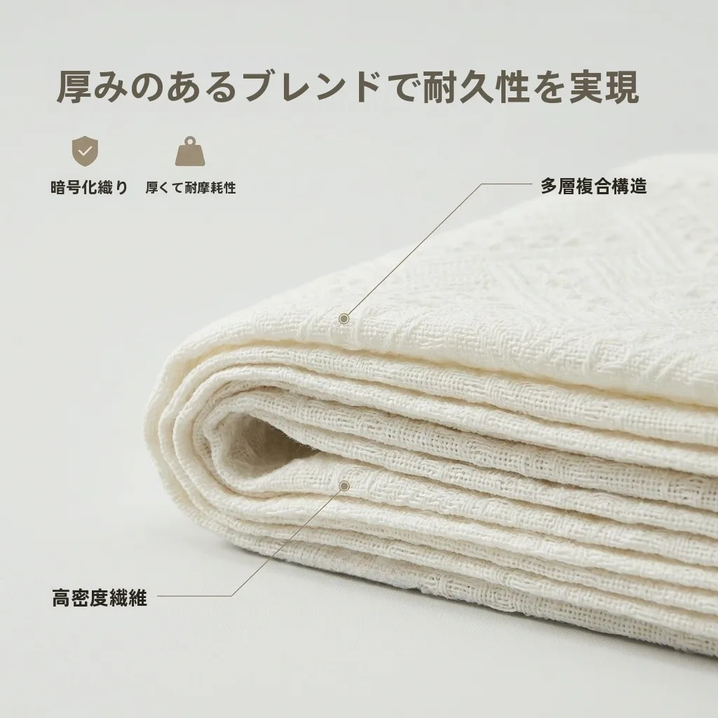 ホワイトコットンリネンテーブルクロス：軽奢華な日常使いに最適なデザインと機能