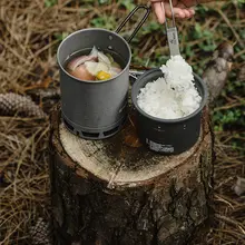 アウトドア用 マイコン式炊飯器【軽量・ハイキング・キャンプ対応・蒸し料理可能】