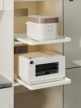 キッチン引き出し用スライドトレー収納ラック【電子レンジ・炊飯器対応】