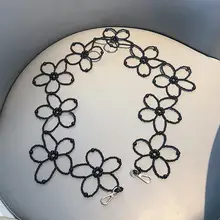花のデザインのチェーン付きハンドバッグアクセサリー【パール・五瓣花・DIY手作りビーズ材料】