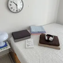 シンプルな純棉無地シーツ【ダブルサイズ・肌触りが良い】（セットアップ対応）