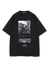 24 S/S UNDERCOVER ユニセックスオーバーサイズラウンドネックTシャツ【ヴィンテージ風・ウォッシュ加工・プリント】