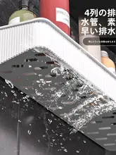 穴あけ不要の壁掛け洗面所収納ラック【バスルーム用・すっきり整理】