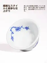 手描き青花の茶杯【景徳鎮製・精巧なデザイン・功夫茶用】