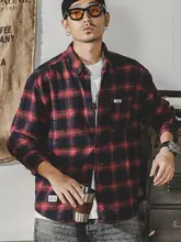 男性用クラシックチェック長袖シャツ【春用・フィット・カジュアル】