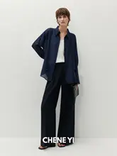 イタリア製 羊毛泡泡紗のダブルプリーツワイドパンツ【フィット・ストレートレッグ】