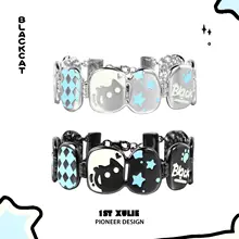 猫モチーフのブレスレット【オリジナルデザイン・甘くてクールな印象】