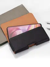 vivo Y77用 腰掛け型レザーケース【耐久性・男女兼用・ベルト通し付き】