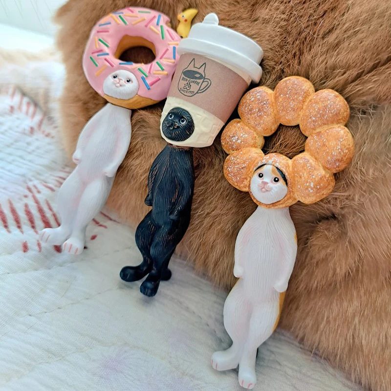 奇谭KITAN ぬいぐるみ どーナツ 帽子をかぶった三毛猫の誕生日プレゼント：大人向け可愛さと機能性のバランスを実現