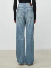 UNICA 高腰デニムパンツ【100%コットン・細身・女性用】