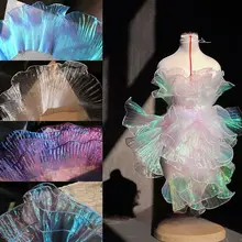 透け感のあるチュール生地【フリルデザイン・人魚風・グラデーション・クリスマス装飾用】
