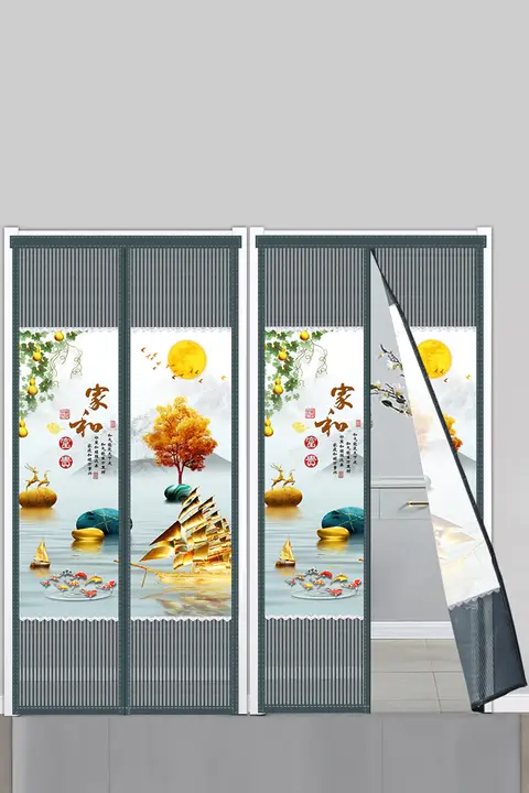 夏用防虫マグネットメッシュカーテン【プライバシー保護・通気性・寝室用】