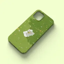 スマホケース 半透明 ハード 爽やか 可愛い グリーン iPhone16/15/14/13対応