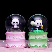 クリスタルボール かわいいパンダ ナイトランプ ミュージックボックス インテリア ギフト