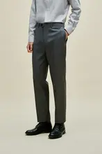 精紡羊毛製 メンズテーパードパンツ【快適な履き心地】