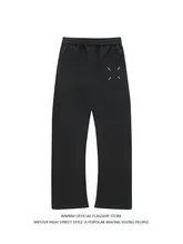 深紅色のカジュアルパンツ【フィット・春秋用・ストレート】