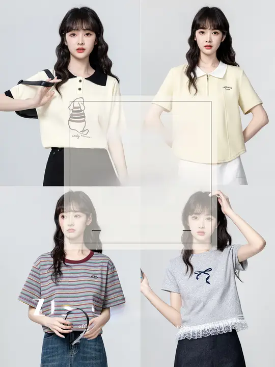 デザイン性の高い流行の半袖Tシャツ【ゆったりとしたシルエット・不規則デザイン】
