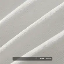 プレミアムコットン製 メンズ長袖シャツ【秋用・ゆったりフィット・ホワイト・オープンカラー】