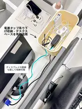 デスクサイドハンギング収納ラック【オフィス用・デスクトップ改造】