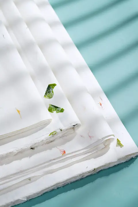 花草繊維雲龍の半生半熟作品用和紙【小楷書・国画用・手漉き和紙】