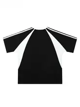 ジャングルトラデザインのビッグシルエットTシャツ【アメリカンスタイル・スリーブ切替・コットン素材】