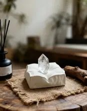 陶製のクリエイティブなピンクの水晶球トレイ【デスクトップ装飾用・個性的なアクセサリー】