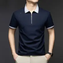 夏用 メンズ 冰丝ポロシャツ【半袖・通気性・フィット】