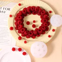 立体デザイン Raspberry リース型 シリコン製ケーキ型【チョコレート・フルーツムース・ジェリーケーキ向け】