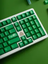 キーキャップ 二色成形 ABS樹脂 グリーン Mischief Cherryプロファイル タムキーボード用 「PBTfans」