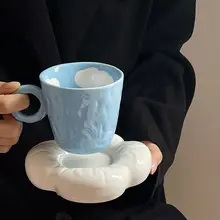 コーヒーカップ おうち用 陶器 可愛いスタイル 手描き