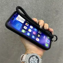 360度回転スタンド付きiPhone用ケース【液体シリコン・防落性能・ビジネス向け・ブラック】