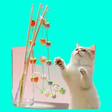 子猫用キャットボール付き長いじゃらし棒【耐噛み・耐抓】