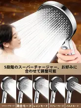 高圧シャワーヘッド【家庭用・強力・浴室対応・温水器用】（セットアップ対応）