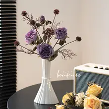 美しい造花のローズブーケ【インテリア装飾用・リビング・寝室・テーブル飾り用】