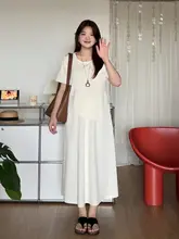 夏にぴったりのルーズフィット上衣とフレアスカート【体型カバー・おしゃれ】（セットアップ対応）
