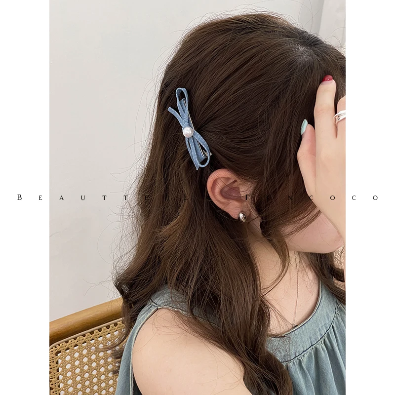 かぎ針で編むリボン小物：デニム素材のヘアクリップの実用性とデザイン解析