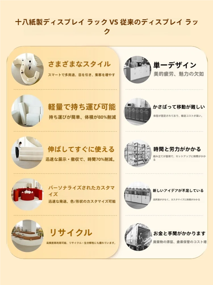 ディスプレイラックをどう選ぶ？長方形の折りたたみ式ラックが、小さな空間に届ける「美しさの在り方」