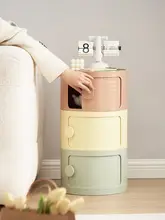子供用 ナイトテーブル 丸型 家庭用 シンプル 創造的 寝室 収納キャビネット 小型キャビネット